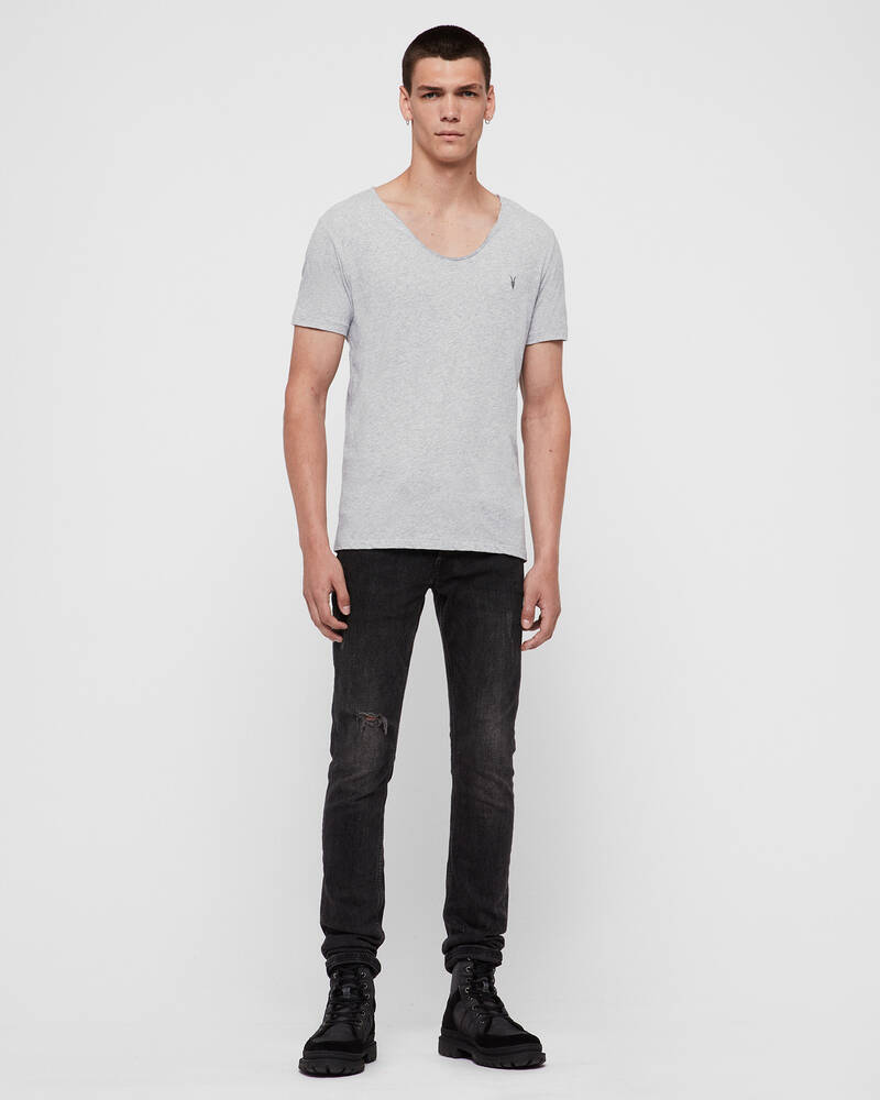 Grey Marl Allsaints Tonic Scoop T Shirt | MD108E-107