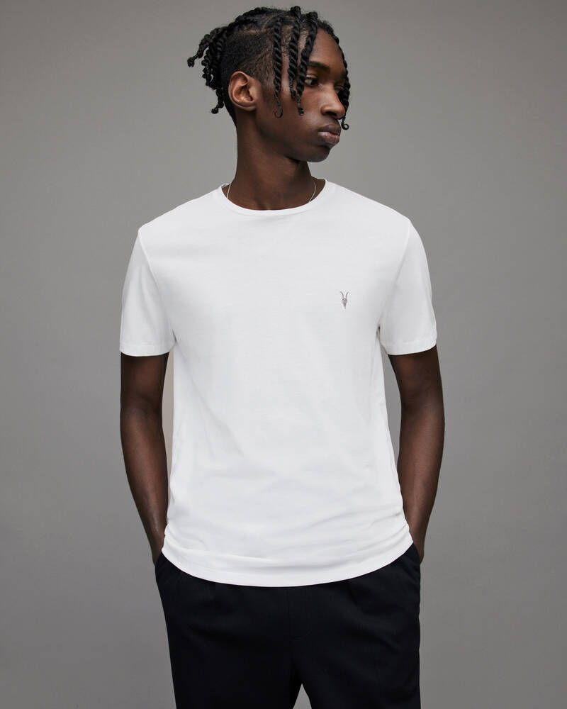 Grn/Wht/Jet Blk Allsaints Tonic Crew 3 Pack T Shirts | MD140X-8014