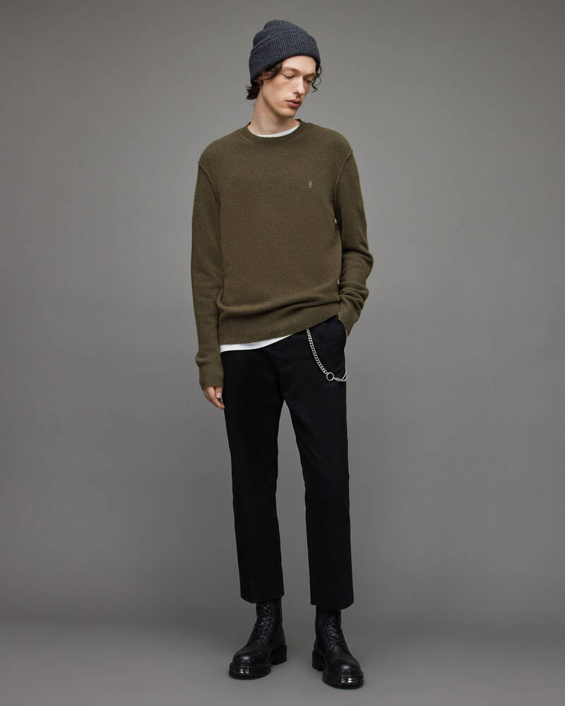 Haze Green Allsaints Statten Crew Jumper | MK180X-7162