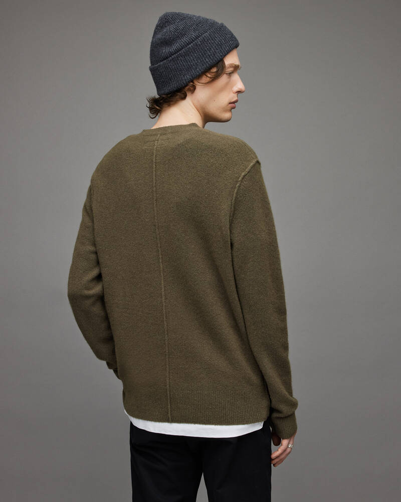 Haze Green Allsaints Statten Crew Jumper | MK180X-7162