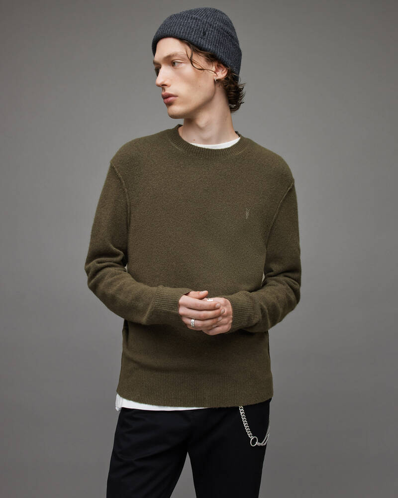 Haze Green Allsaints Statten Crew Jumper | MK180X-7162