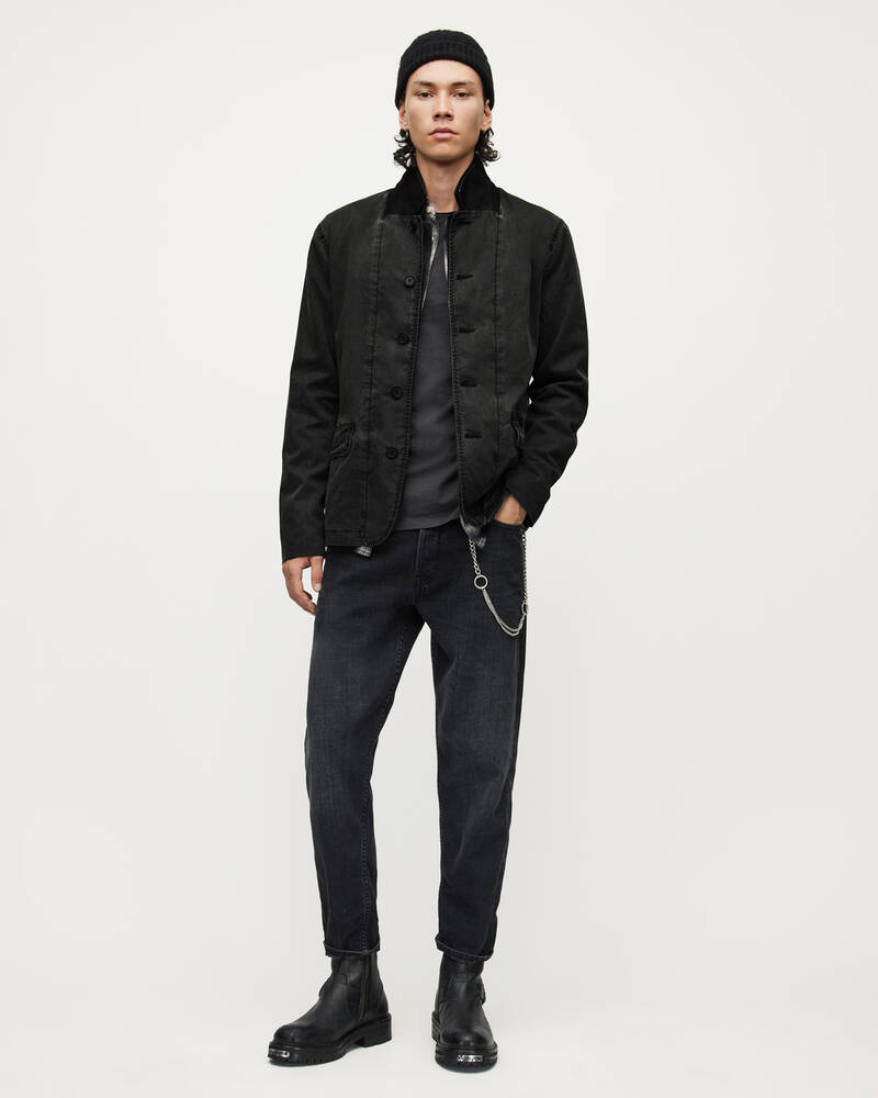 Heddon Black Allsaints Creed Coated Blazer | MJ048X-7838