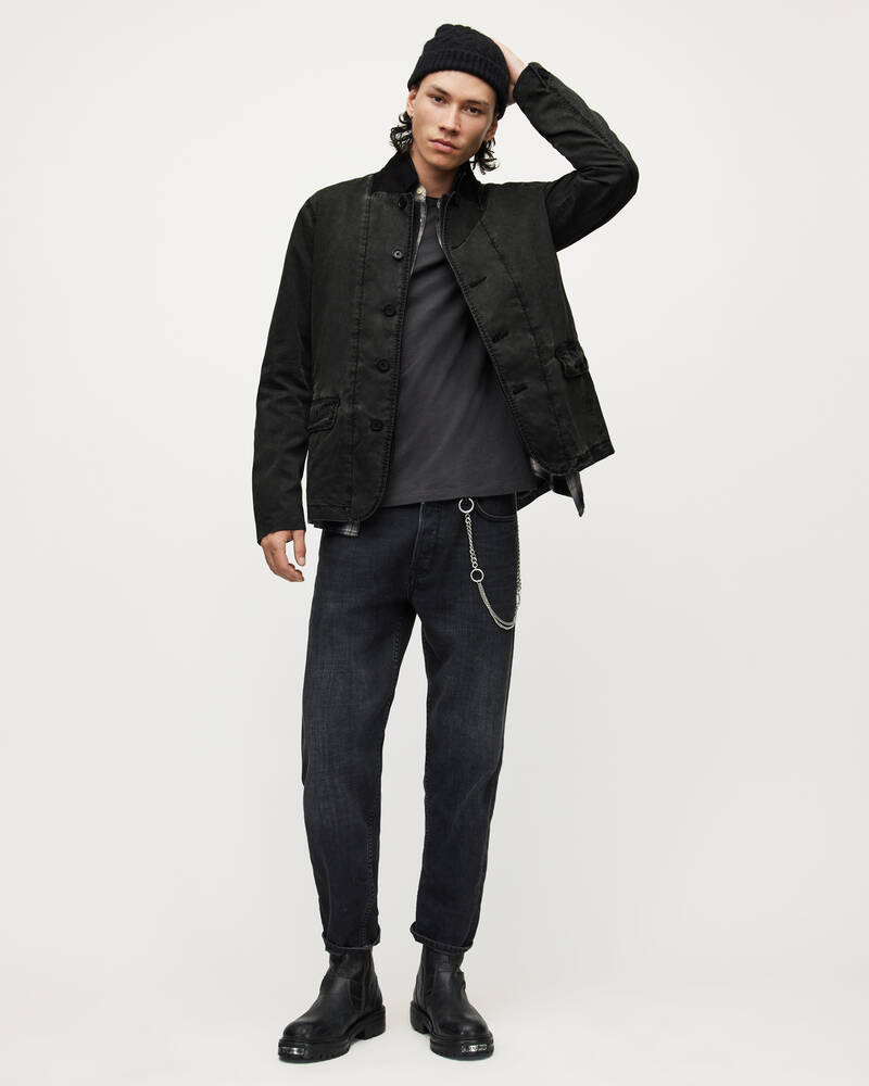 Heddon Black Allsaints Creed Coated Blazer | MJ048X-7838