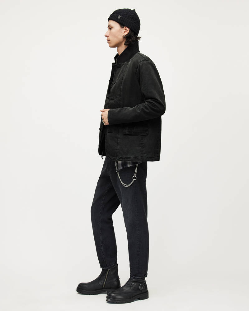 Heddon Black Allsaints Creed Coated Blazer | MJ048X-7838