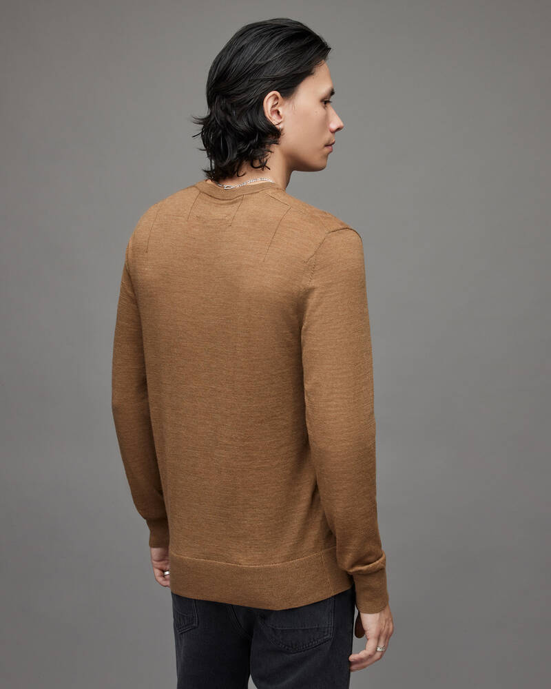 Honey Brown Marl Allsaints Mode Merino Crew Jumper | MK147X-8044