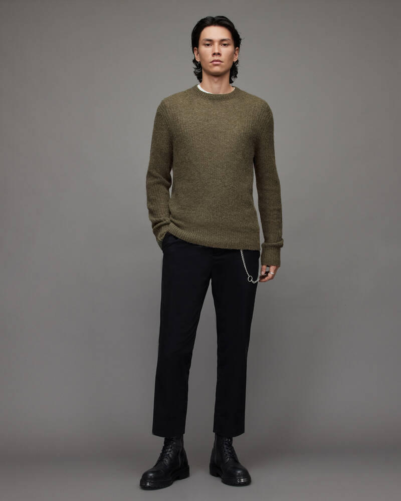 Hunter Green Allsaints Jaz Crew Jumper | MK183X-3357