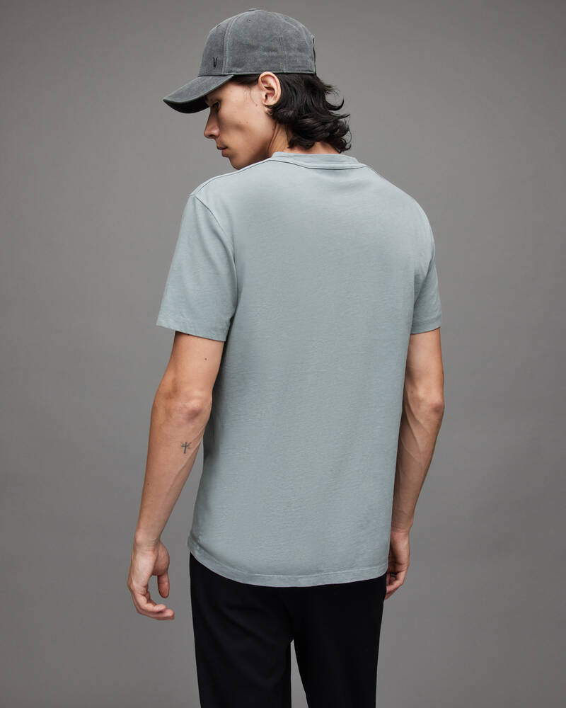 Icy Blue Allsaints Ossage Crew T Shirt | MD067X-7854