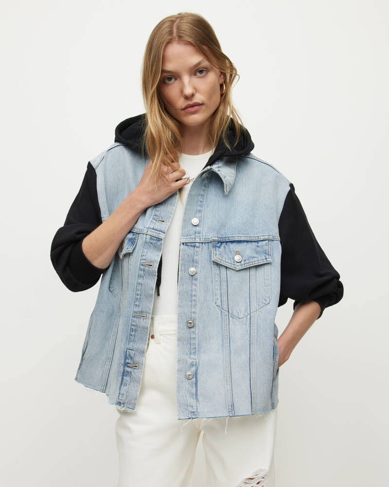 Indigo Blue Allsaints Millie Denim Jacket | WO048X-2824