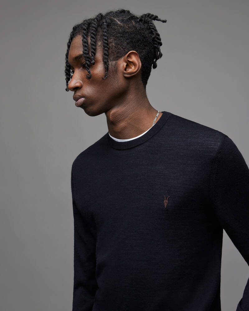 Ink Navy Allsaints Mode Merino Crew Jumper | MK129D-3968