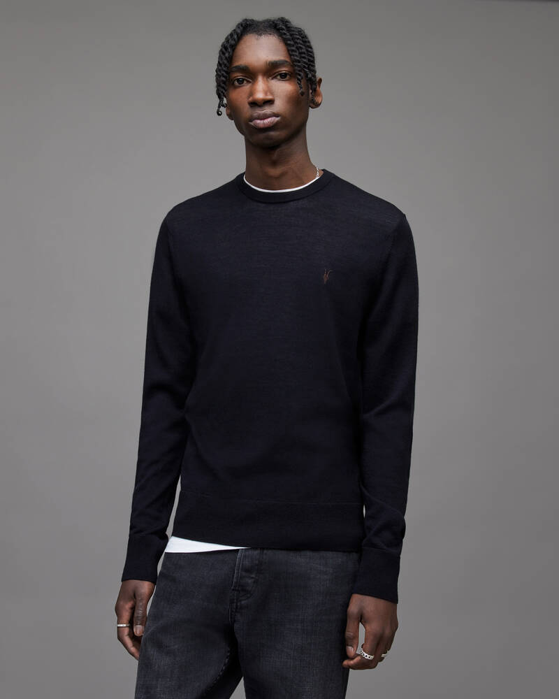 Ink Navy Allsaints Mode Merino Crew Jumper | MK129D-3968