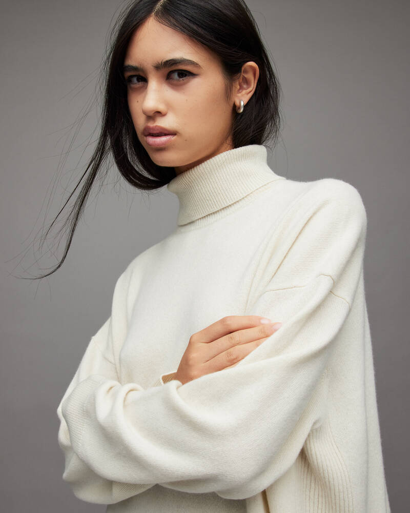 Ivory White Allsaints Gala Cashmere Jumper | WK138V-4596