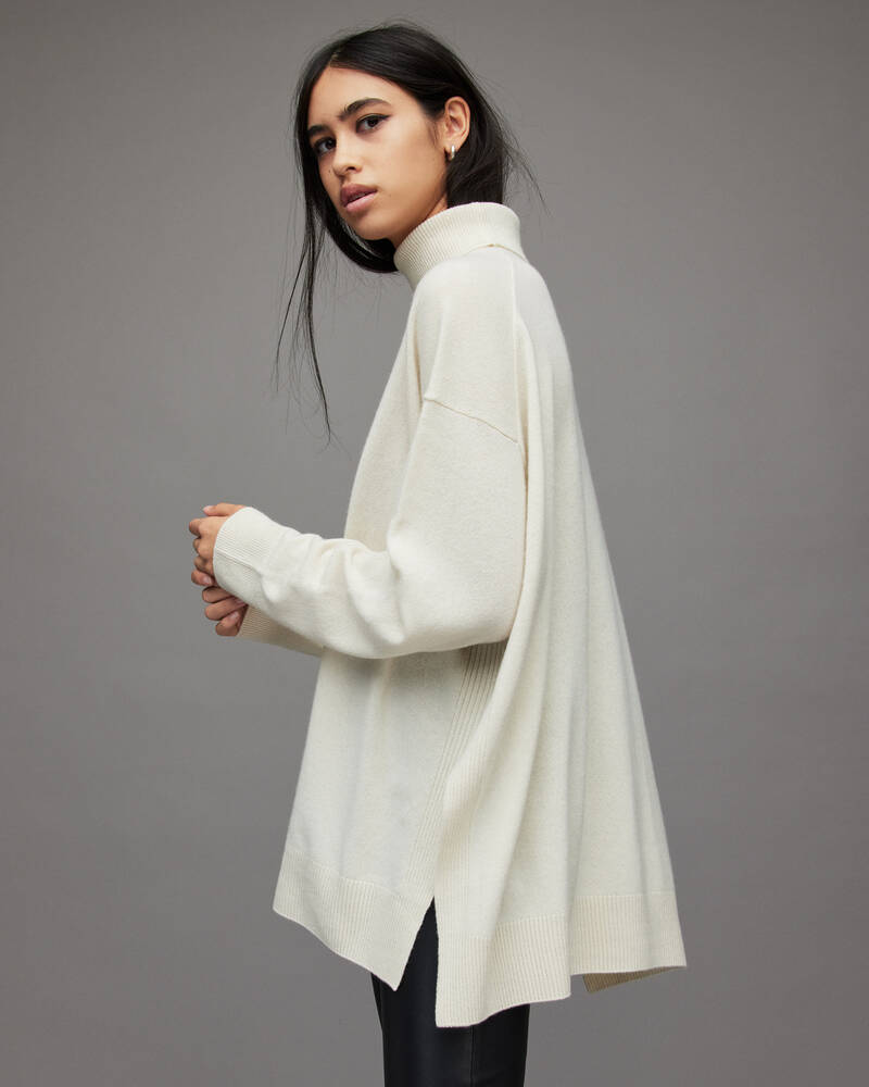 Ivory White Allsaints Gala Cashmere Jumper | WK138V-4596