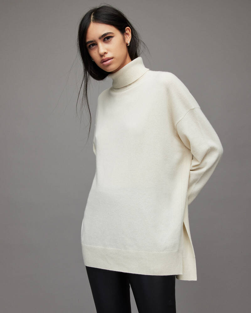 Ivory White Allsaints Gala Cashmere Jumper | WK138V-4596