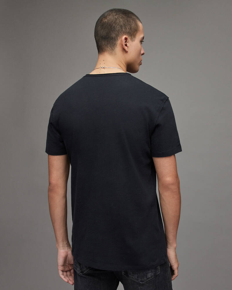 Jet Black Allsaints Figure Crew T Shirt | MD008G-451