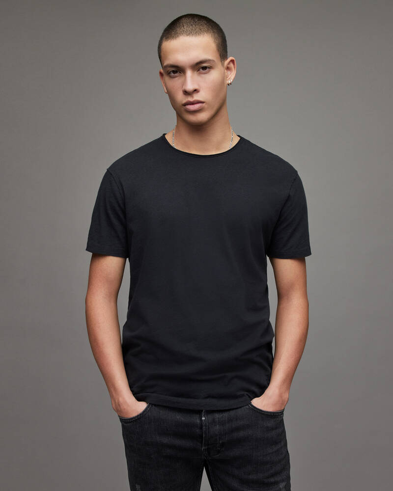 Jet Black Allsaints Figure Crew T Shirt | MD008G-451