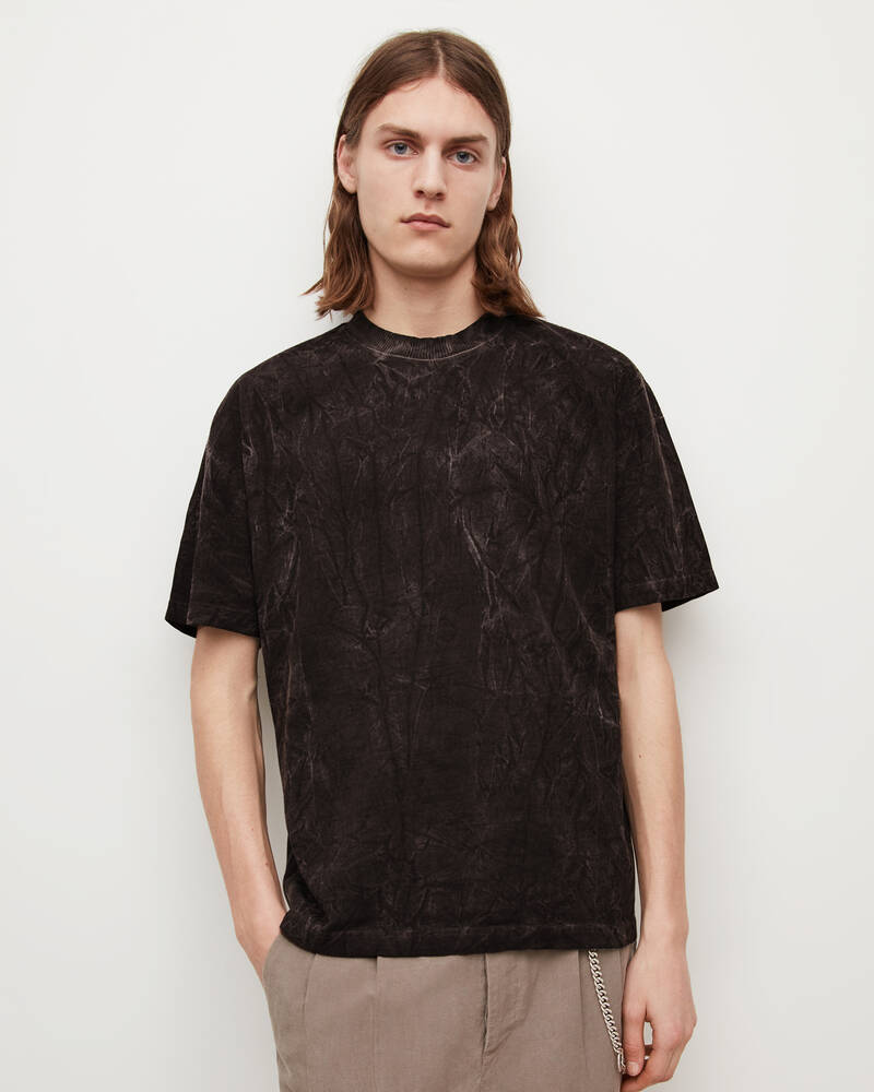 Jet Black Allsaints Max T Shirt | MD091W-451