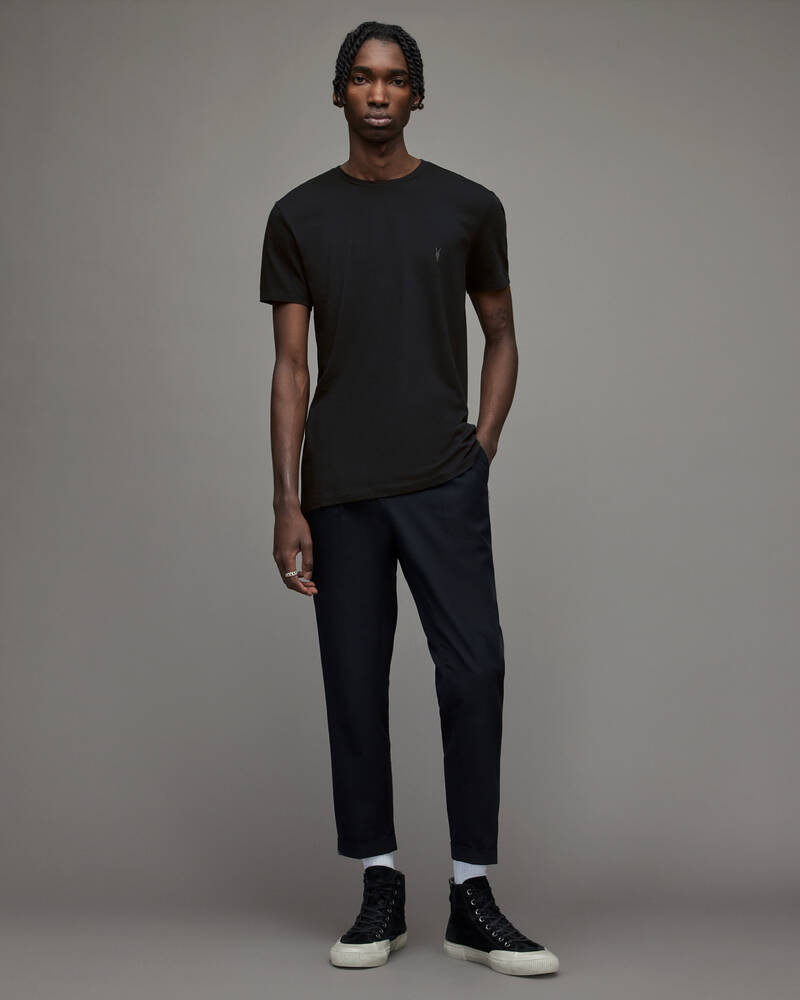 Jet Black Allsaints Tonic Crew T Shirt | MD109E-451