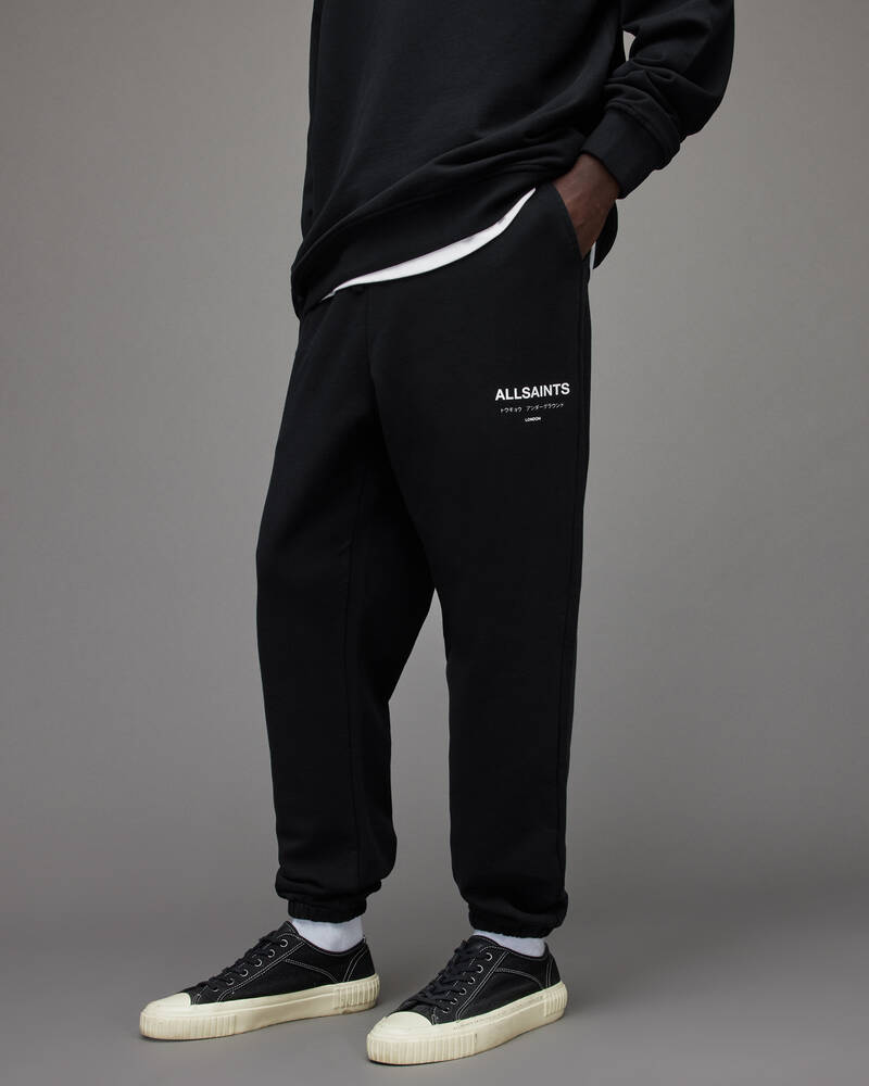 Jet Black Allsaints Underground Sweatpants | MG323X-451