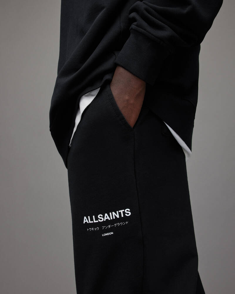 Jet Black Allsaints Underground Sweatpants | MG323X-451