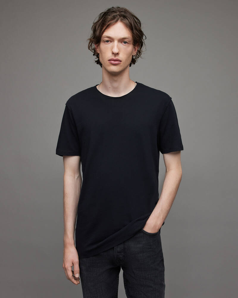 Jet Blk/Auburn Red Allsaints Figure Crew T Shirt 2 Pack | MD176X-7945