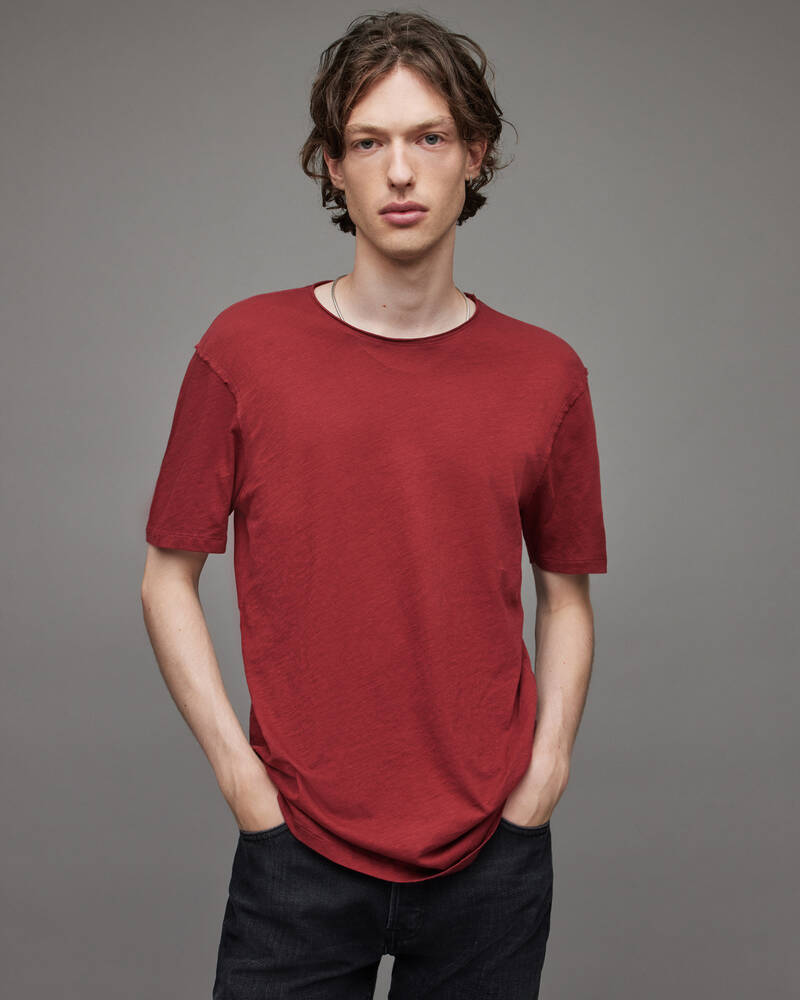 Jet Blk/Auburn Red Allsaints Figure Crew T Shirt 2 Pack | MD176X-7945