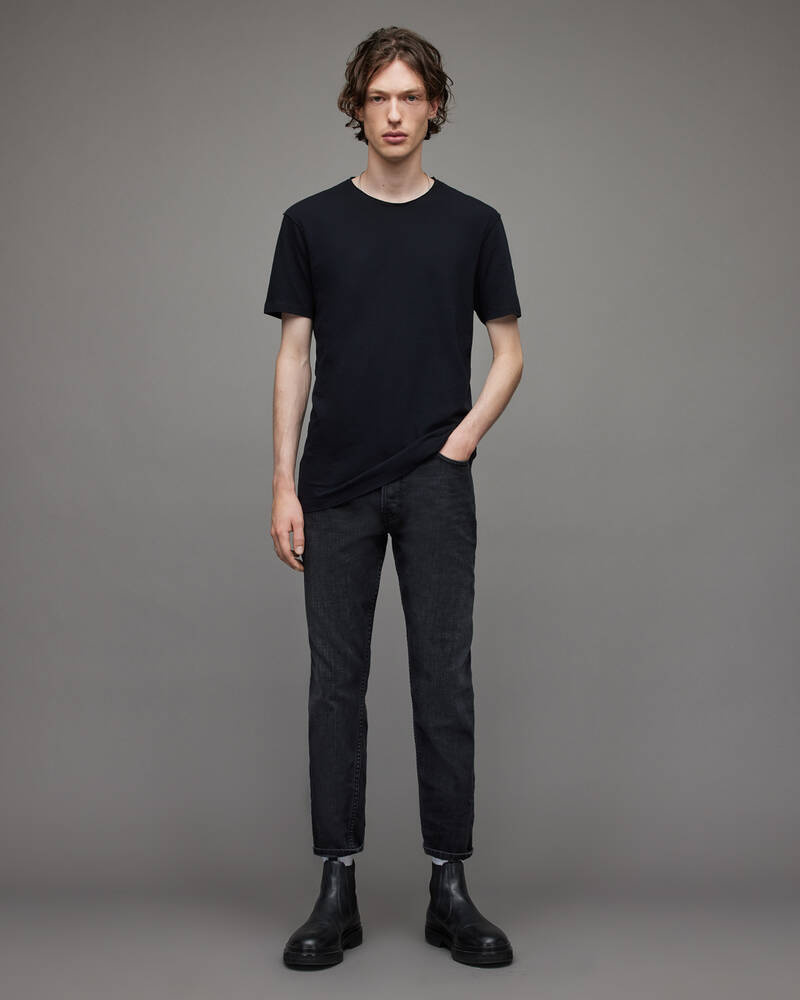 Jet Blk/Auburn Red Allsaints Figure Crew T Shirt 2 Pack | MD176X-7945