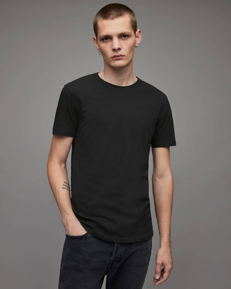 Jet Blk/Grn Allsaints Figure Crew 2 Pack T Shirts | MD166X-8007