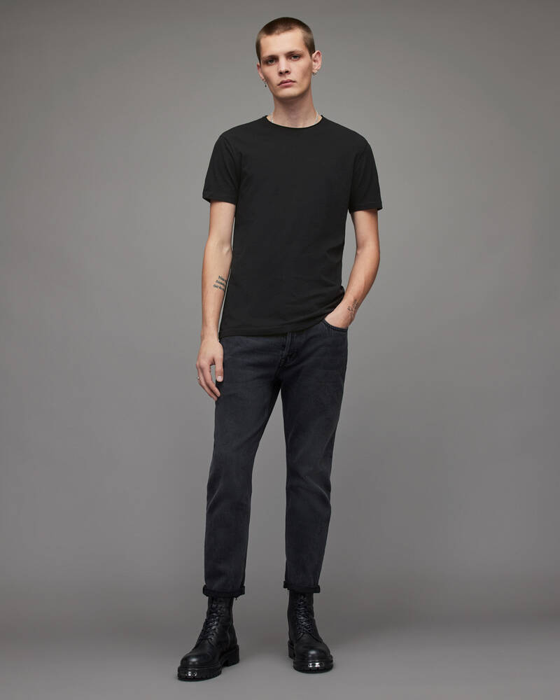 Jet Blk/Grn Allsaints Figure Crew 2 Pack T Shirts | MD166X-8007