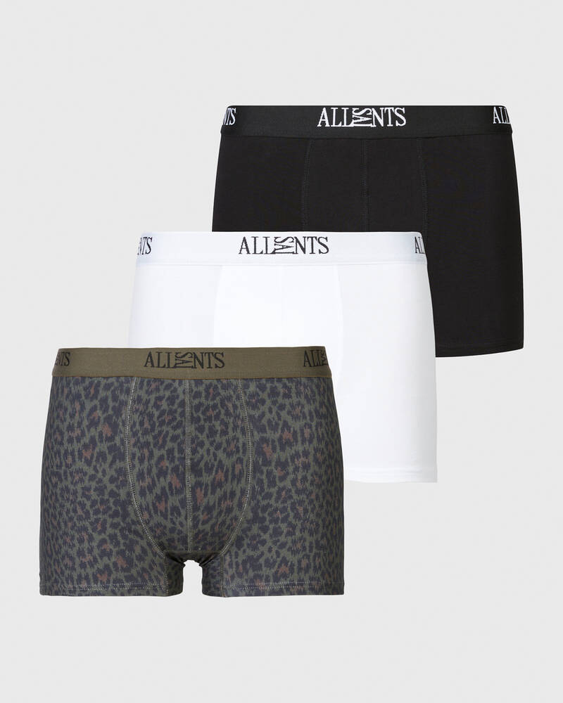 Jet Blk/Wht/Brwn Allsaints Wren Boxers 3 Pack | MD083X-8058