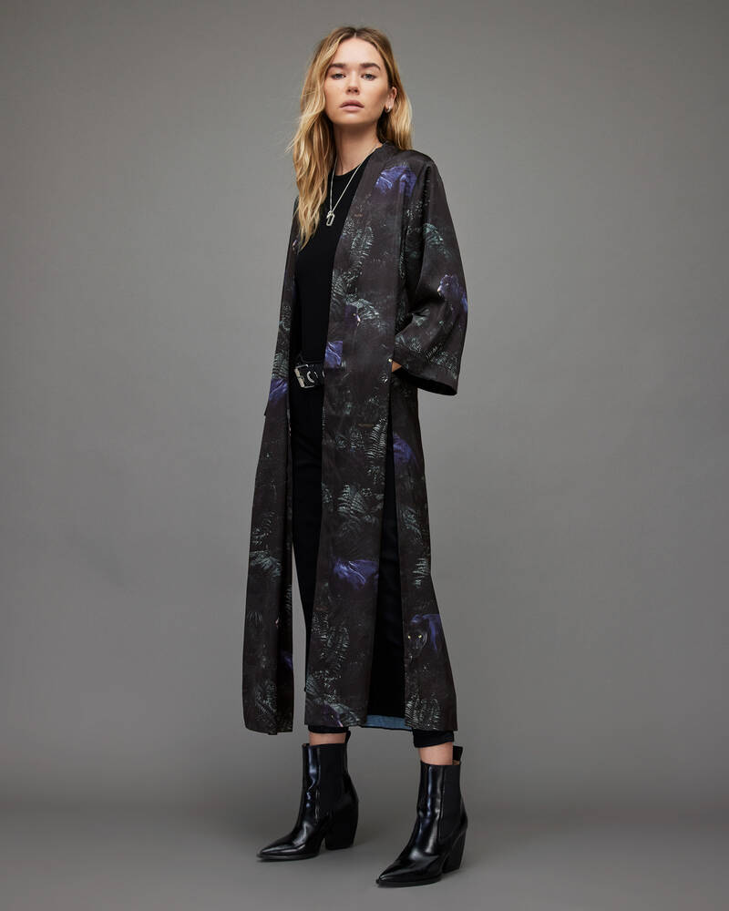 Jungle Green Allsaints Carine Kim Kimono | WM218X-5406