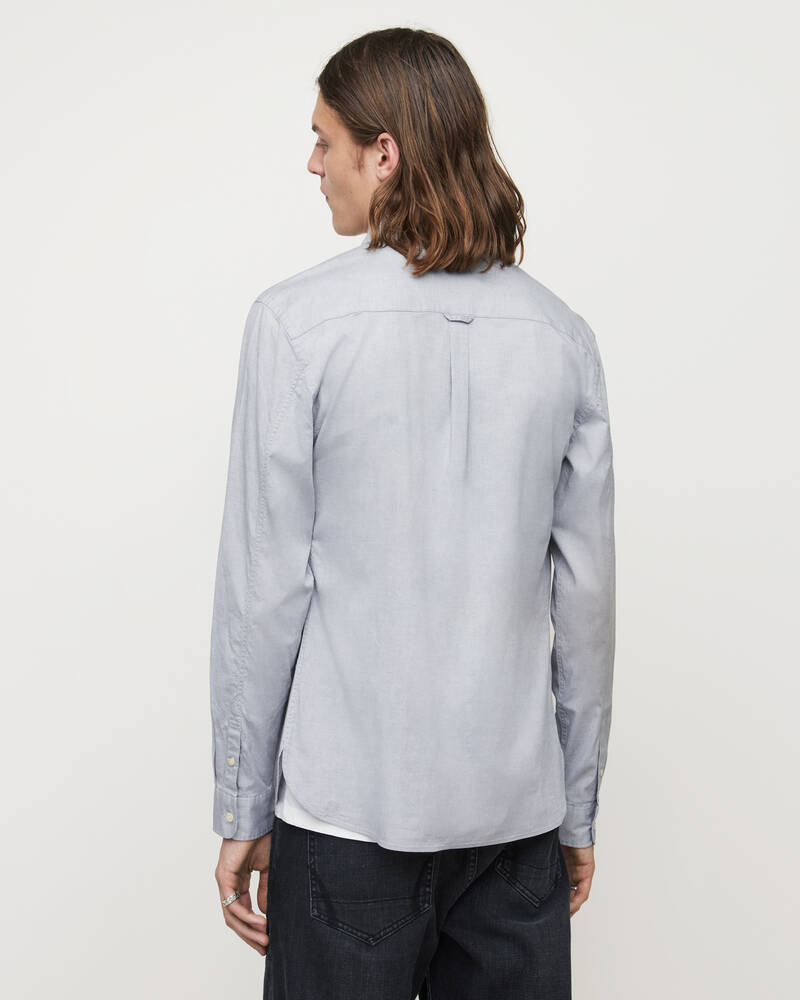 Light Grey Allsaints Hawthorne Ramskull Stretch Shirt | MS256U-103