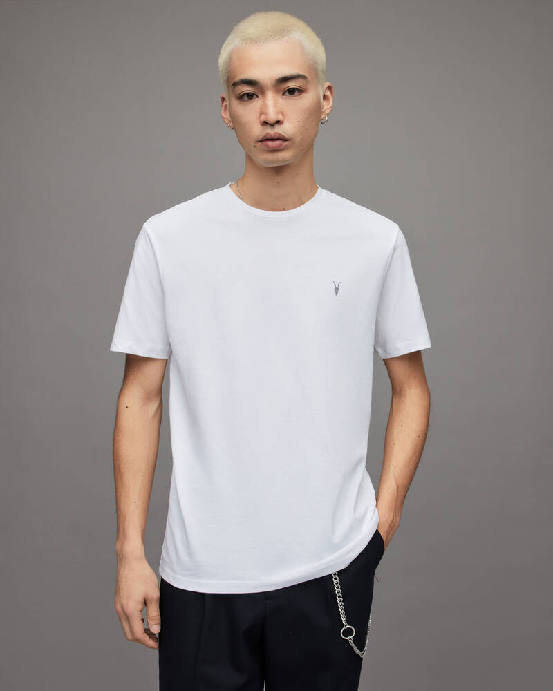 Maroon/Winter/Opt Allsaints Brace Brushed Cotton 3 Pack T Shirts | MD158X-8067