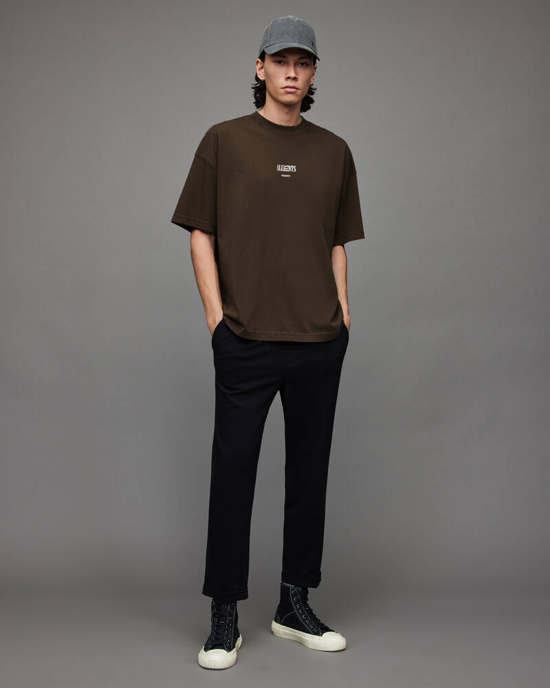 Meadow Brown Allsaints Burman Crew T Shirt | MG149X-7806