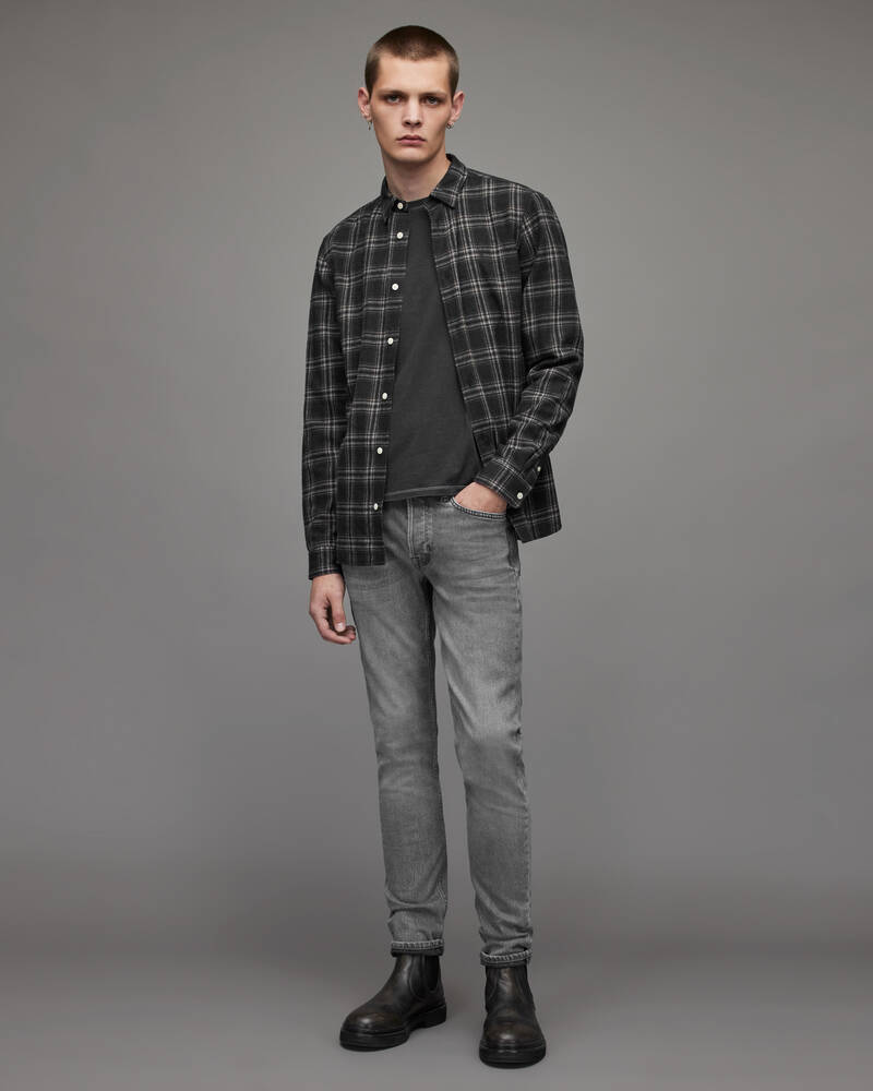 Mid Grey Allsaints Rex Slim Jeans | ME063X-479