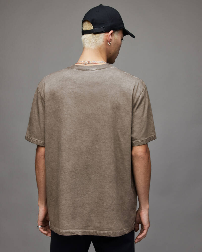 Mink Brown Allsaints Fulton Crew T Shirt | MD130X-5731