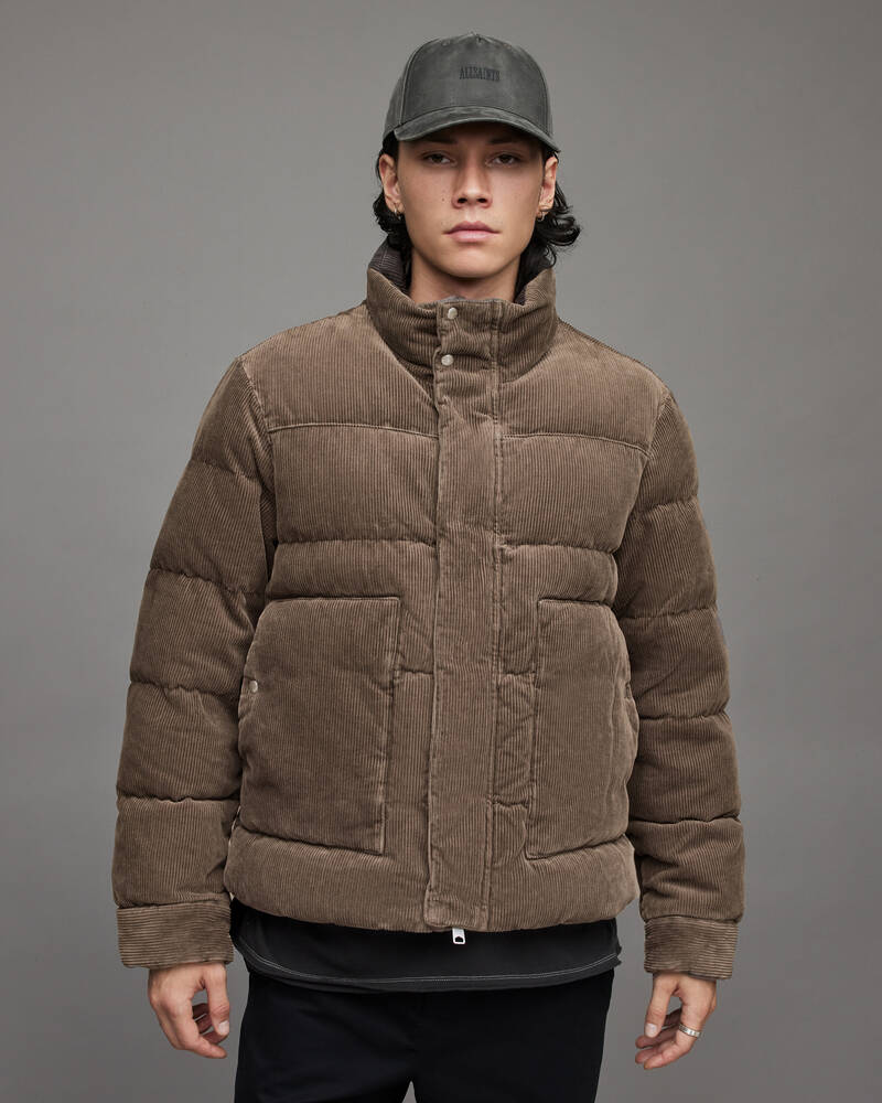 Mink Brown Allsaints Hogan Corduroy Quilted Jacket | MJ121X-5731