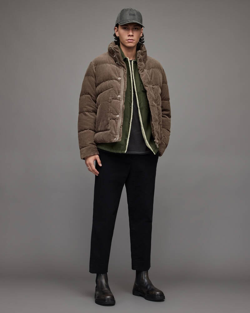 Mink Brown Allsaints Hogan Corduroy Quilted Jacket | MJ121X-5731