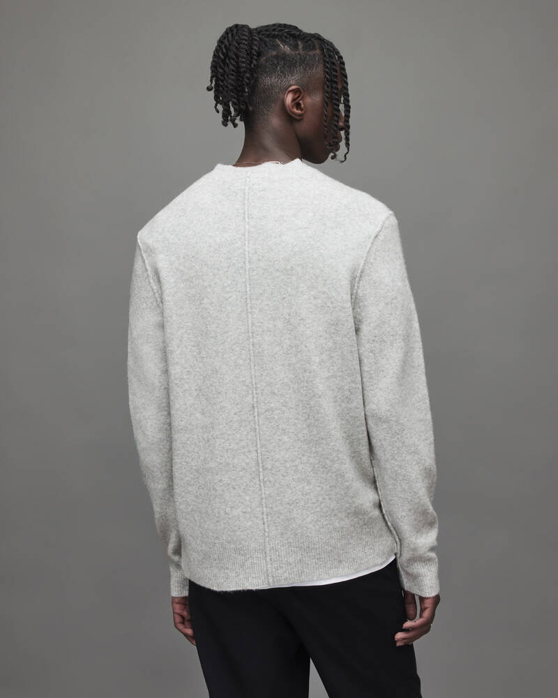 Moonstone Grey Allsaints Statten Crew Jumper | MK181X-7152