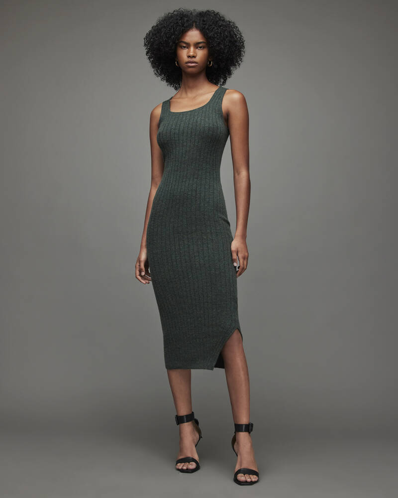 Moss Green Allsaints Margot 2 In 1 Dress | WD063V-4126