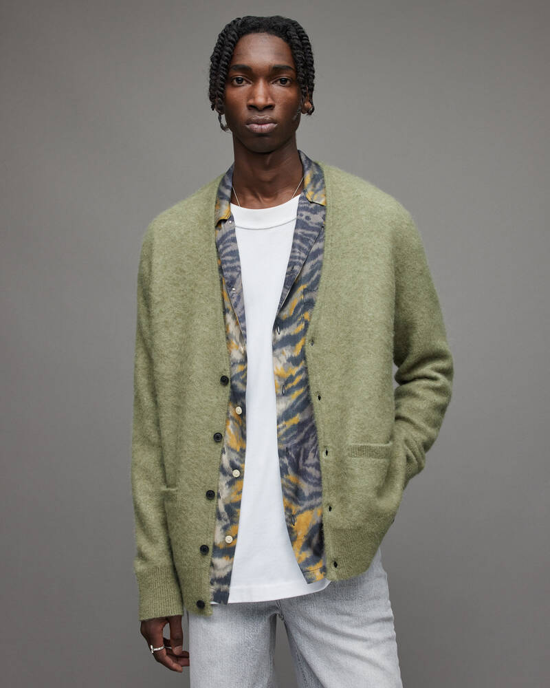 Moss Green Allsaints Renn Cardigan | MK050W-4126