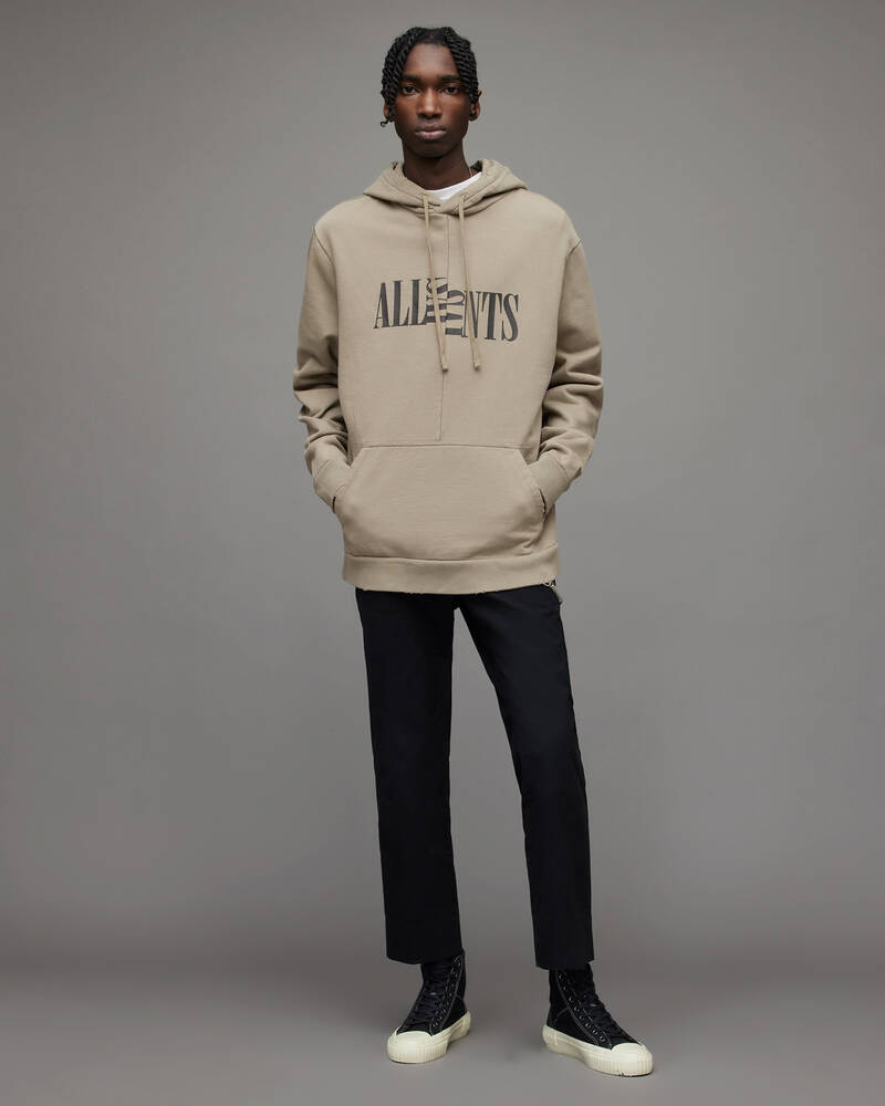 Muted Green Allsaints Nico Pullover Hoodie | MG347X-8056