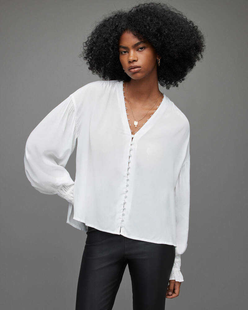 Off White Allsaints Stella Blouse | WM235X-203