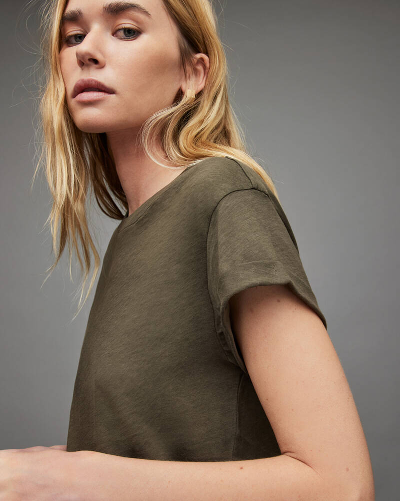 Olive Night Allsaints Anna T Shirt | WM111S-8121