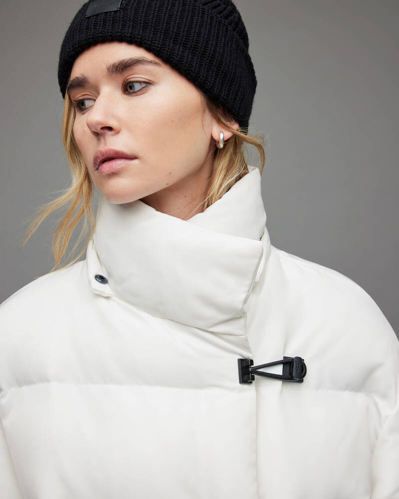 Optic White Allsaints Allais Puffer Jacket | WO152V-437