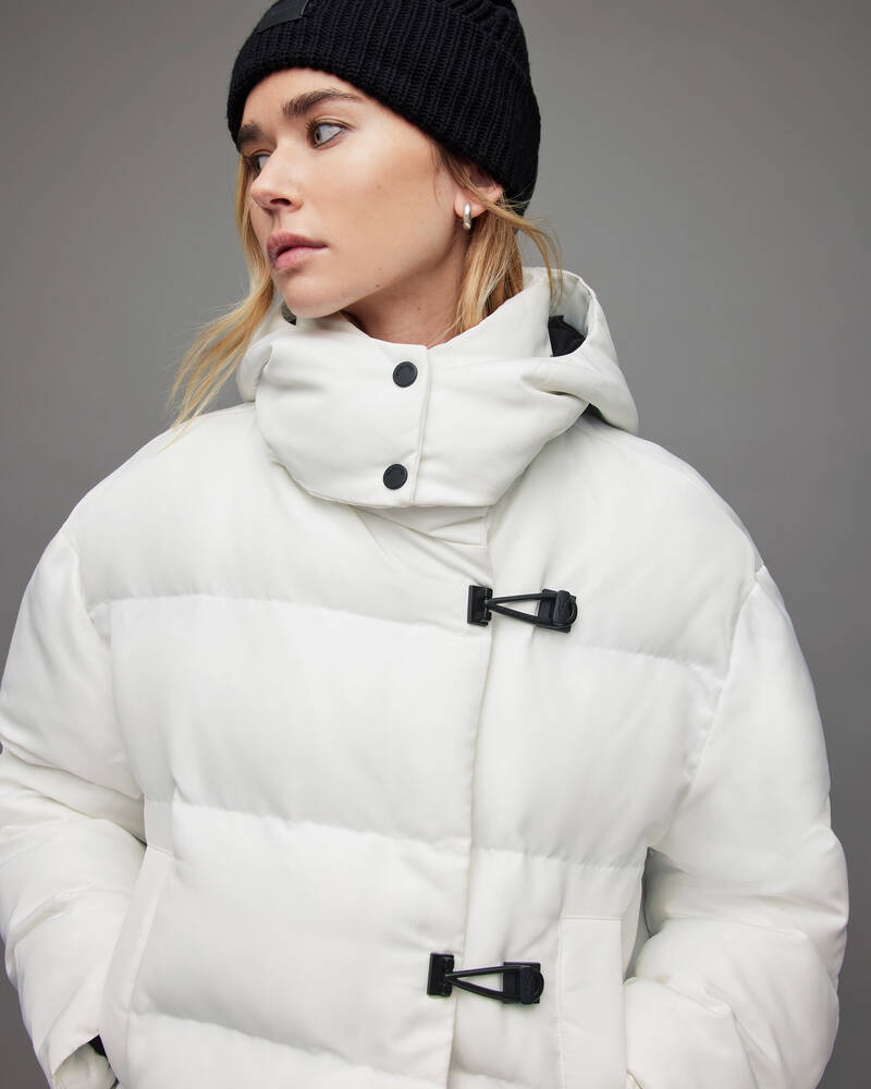 Optic White Allsaints Allais Puffer Jacket | WO152V-437