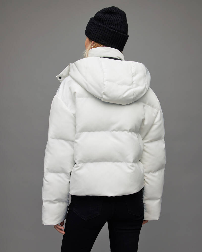 Optic White Allsaints Allais Puffer Jacket | WO152V-437