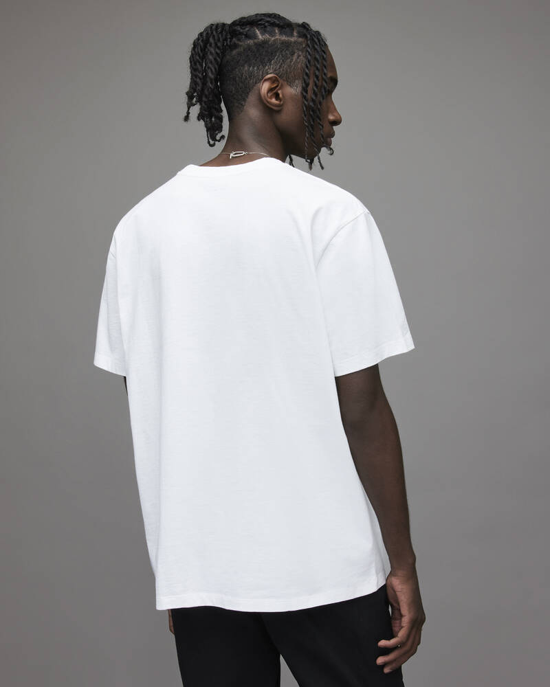 Optic White Allsaints Bounty Crew T Shirt | MG004X-437