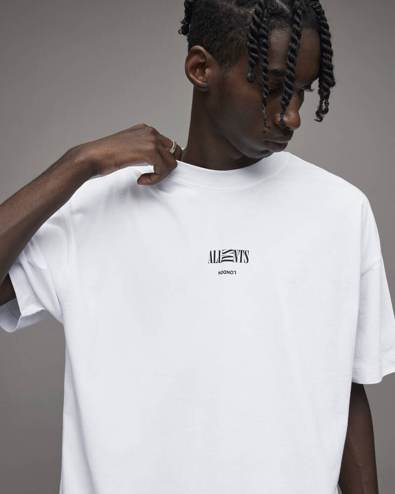 Optic White Allsaints Burman Crew T Shirt | MG352W-437