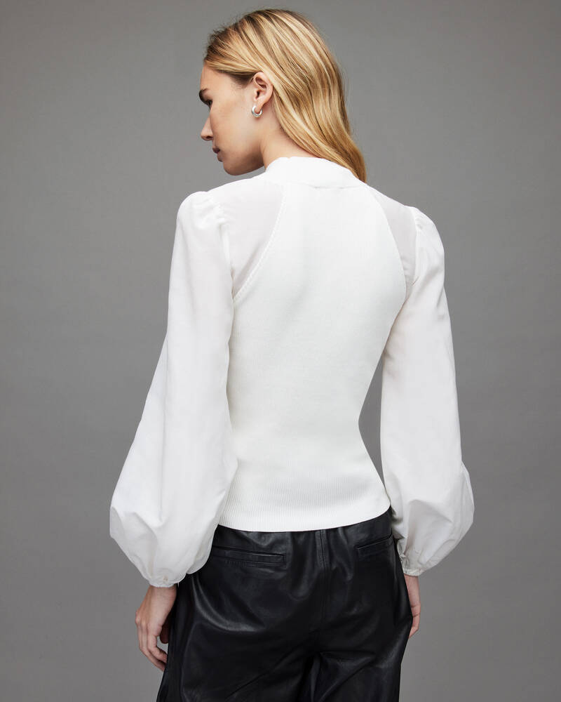 Optic White Allsaints Cleo Top | WM049Y-437