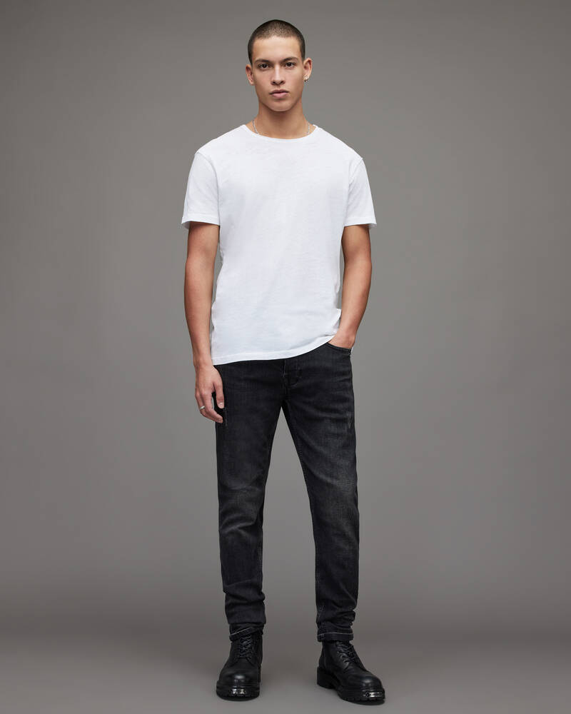 Optic White Allsaints Figure Crew T Shirt | MD008G-437